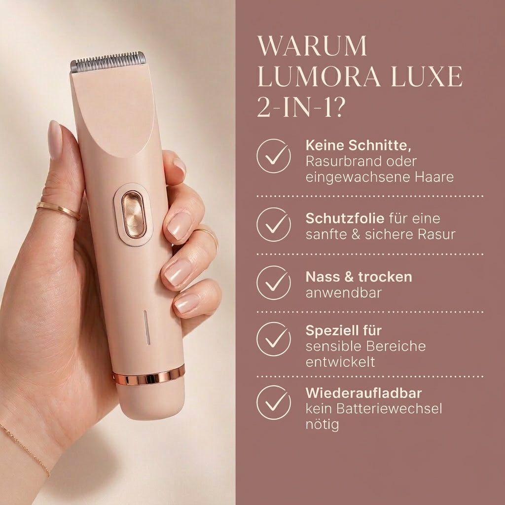 der LUMORA™ 2in1 Rasierer